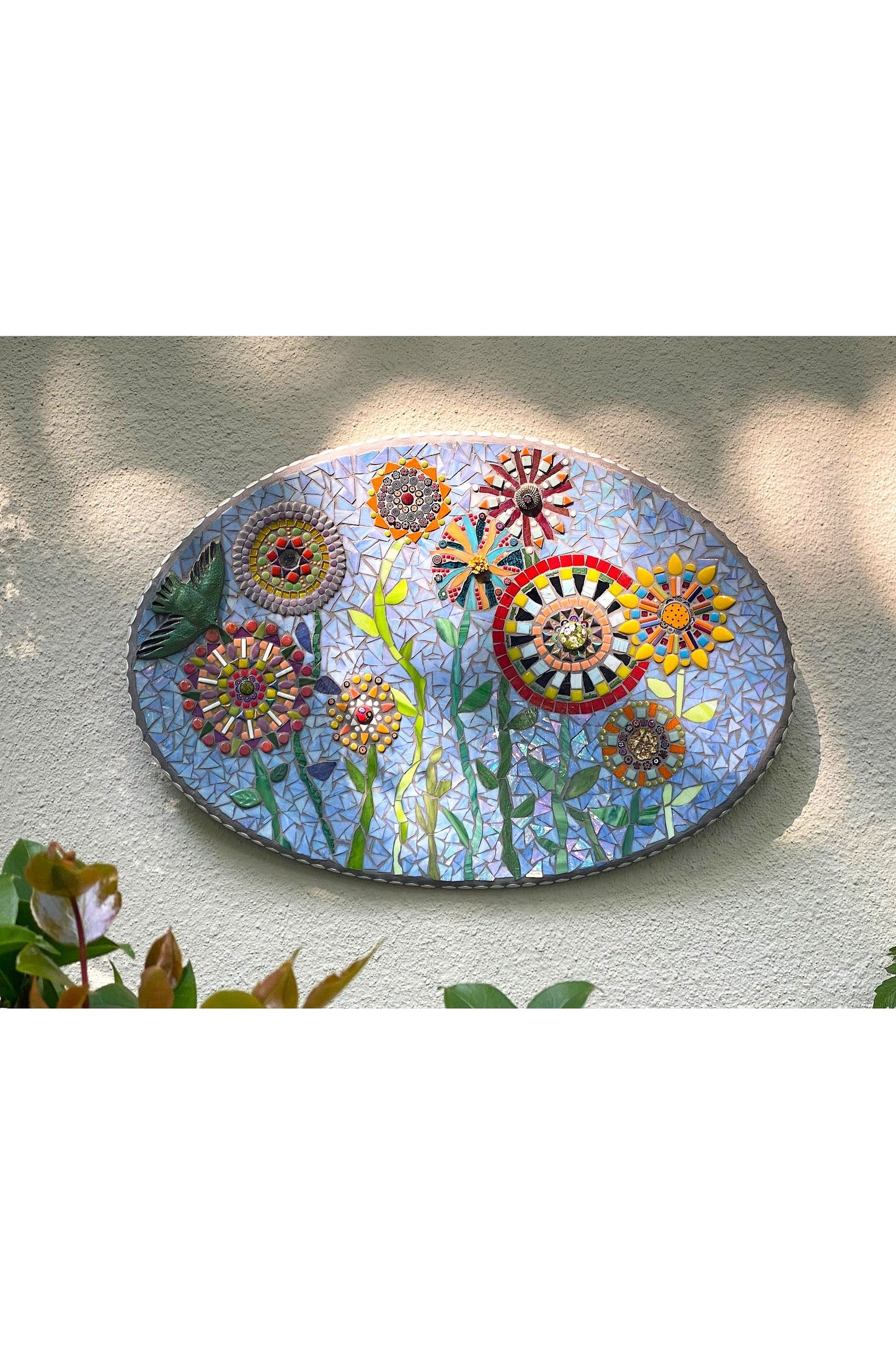 Upcycled Mosaic Flower art