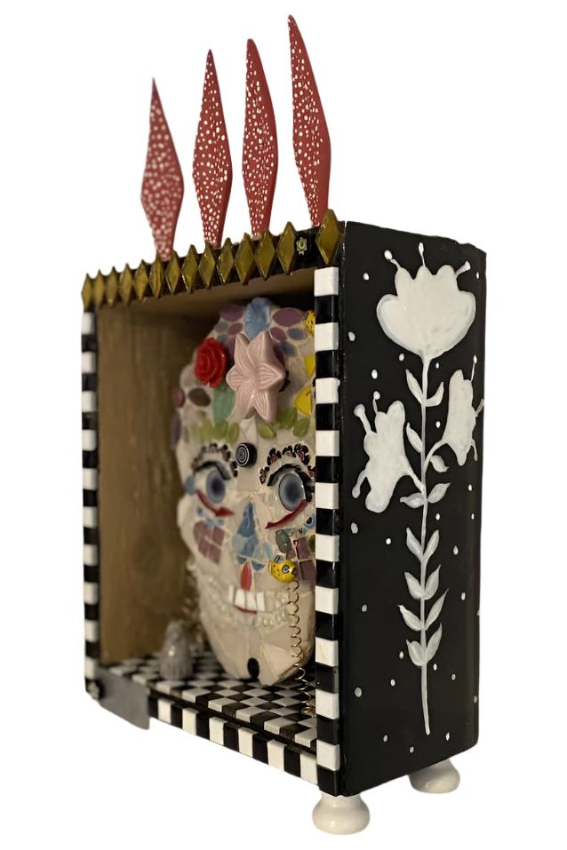 Sweet Skull and Hand Painted Box