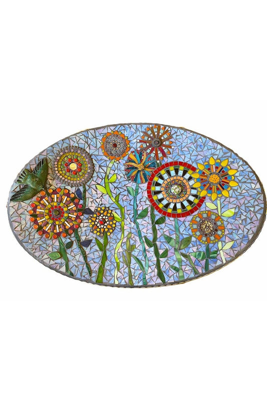 Upcycled Mosaic Flower art